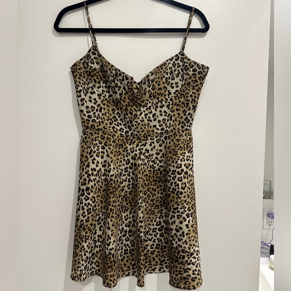 Y2K Blue Life Cheetah Mini Dress